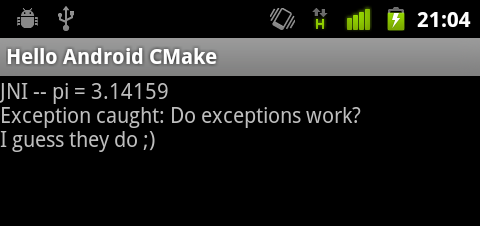 Hello Android CMake